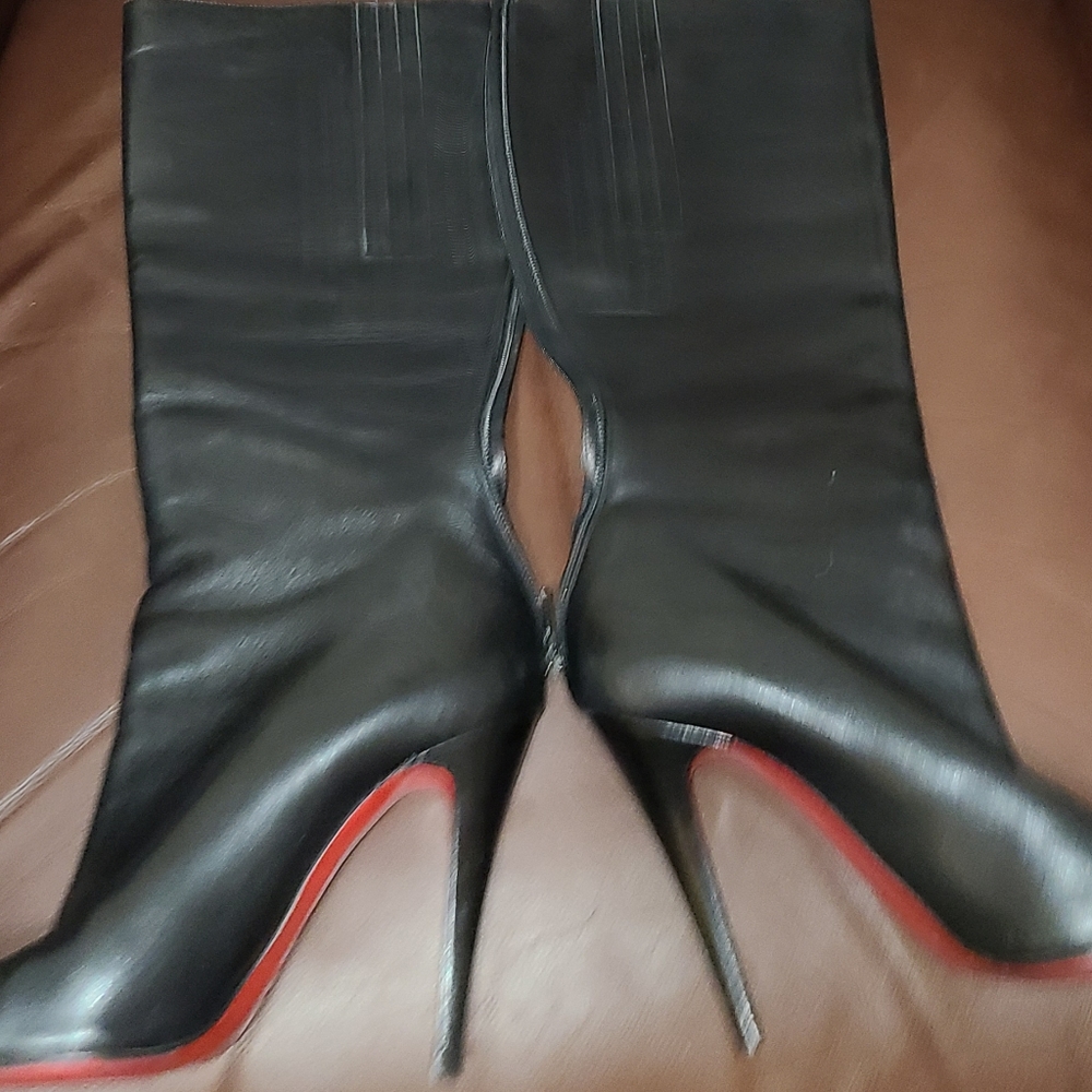 Christian louboutin knee high boots